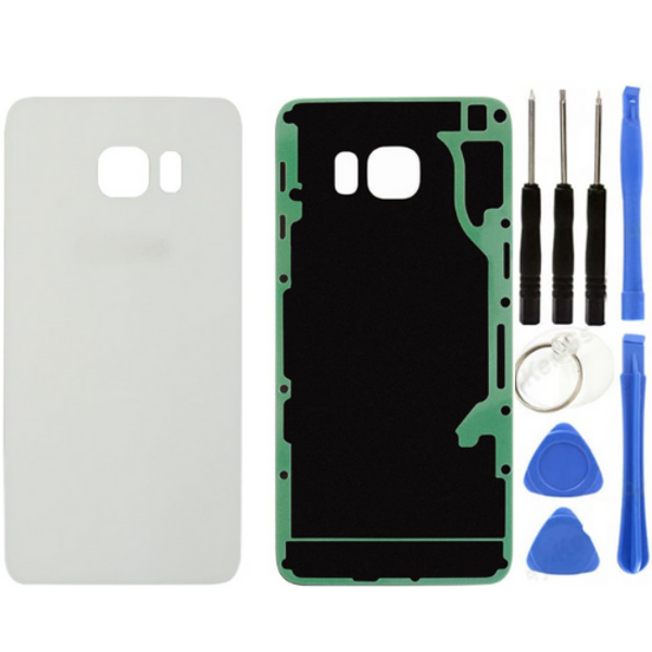 Samsung S6 Edge SM-G925 Uyumlu Arka Pil Kapağı Beyaz + Tamir Seti - Image 1