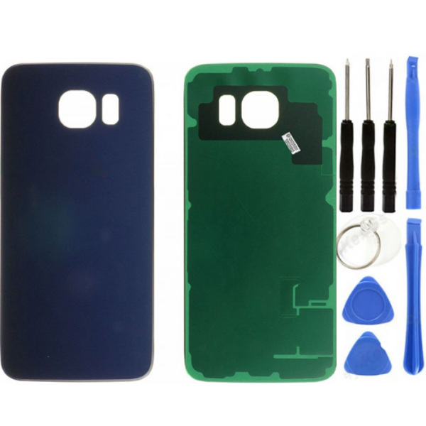Samsung S6 SM-G920 Uyumlu Arka Pil Kapağı Siyah + Tamir Seti - Image 1