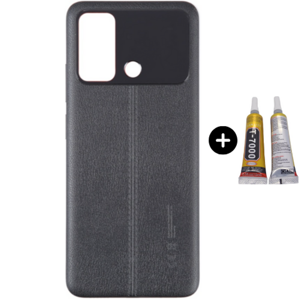 Xiaomi Poco Pocophone C55 Uyumlu Full Kasa Arka Pil Kapağı Siyah + B7000 - Image 1