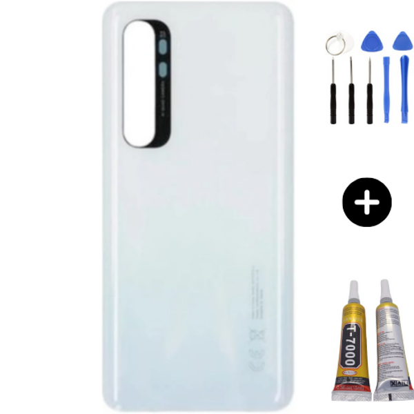Xiaomi Mi Note 10 Lite Uyumlu Arka Pil Kapağı Beyaz + Montaj Seti - Image 1