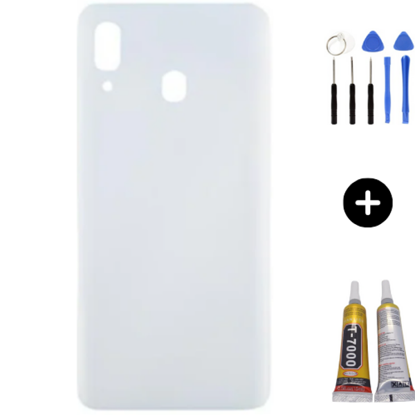 Samsung A40 SM-A405 Uyumlu Arka Pil Kapağı Beyaz + Montaj Seti - Image 1