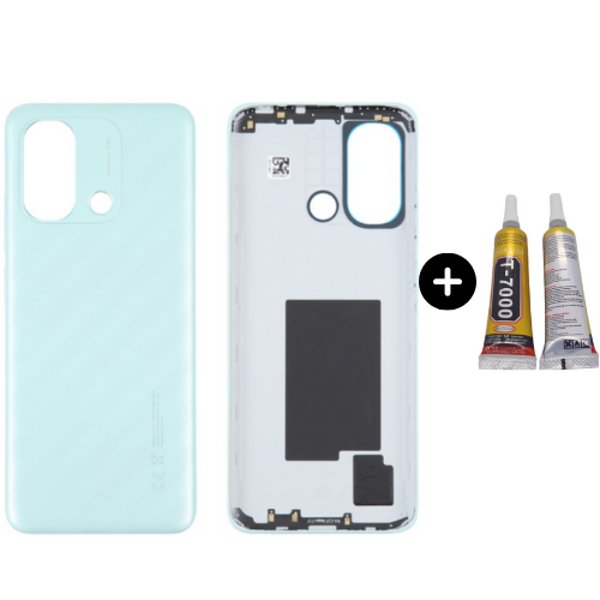 Redmi 12C Uyumlu Full Kasa Arka Pil Kapağı Yeşil + B7000 - Image 1