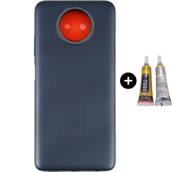 Redmi Note 9T Uyumlu Full Kasa Arka Pil Kapağı Siyah + B7000 - Image 1