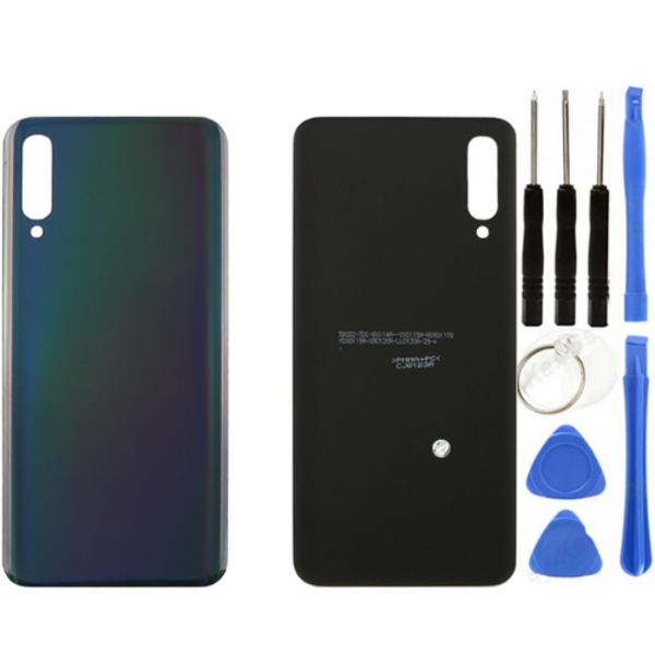 Samsung A50 SM-A505 Uyumlu Arka Pil Kapağı Siyah + Tamir Seti - Image 1