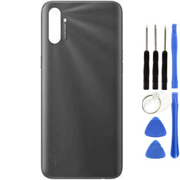 Realme C3 Uyumlu Full Kasa Arka Pil Kapağı Siyah + Tamir Seti - Image 1