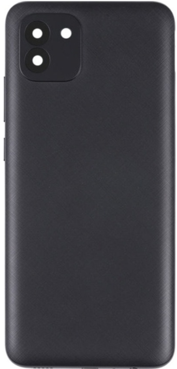 Samsung A03 SM-A035F Uyumlu Arka Pil Kapağı Siyah - Image 1