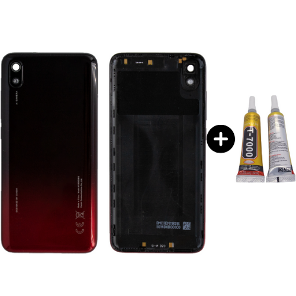 Redmi 7A Uyumlu Full Kasa Arka Pil Kapağı Mor + B7000 - Image 1