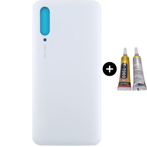 Xiaomi Mi 9 Lite Uyumlu Arka Pil Kapağı Beyaz + B7000 - Image 1