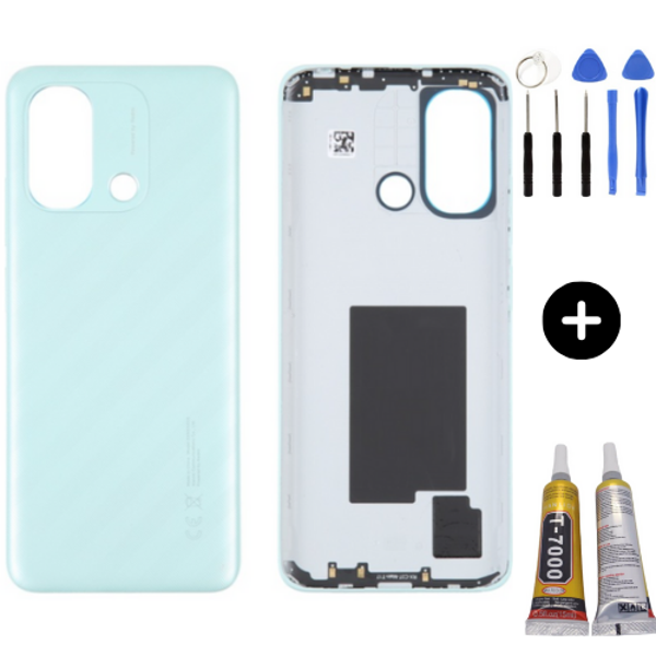 Redmi 12C Uyumlu Full Kasa Arka Pil Kapağı Yeşil + Montaj Seti - Image 1