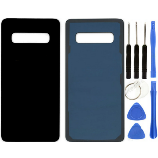 Samsung S10 SM-G973f Uyumlu Arka Pil Kapağı Siyah + Tamir Seti - Image 1