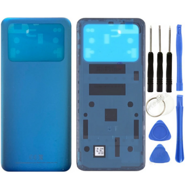 Xiaomi Poco Pocophone M4 Pro Uyumlu Arka Pil Kapağı Mavi + Tamir Seti - Image 1
