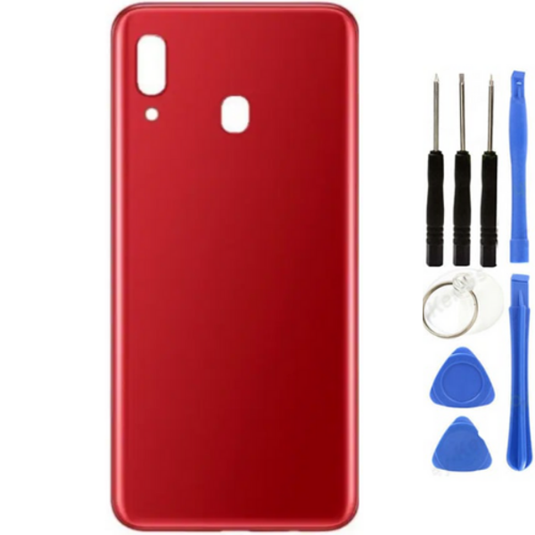 Samsung A20 SM-A205F Uyumlu Arka Pil Kapağı Kırmızı + Tamir Seti - Image 1