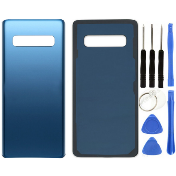 Samsung S10 Plus SM-G975F Uyumlu Arka Pil Kapağı Mavi + Tamir Seti - Image 1