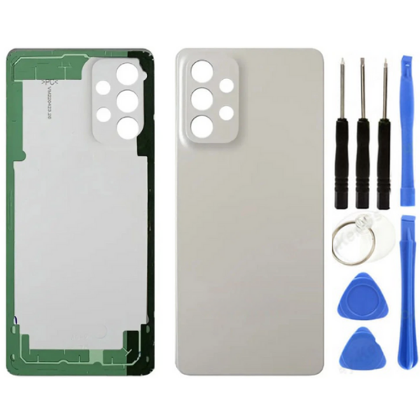 Samsung A73 5G SM-A736 Uyumlu Arka Pil Kapağı Beyaz + Tamir Seti - Image 1