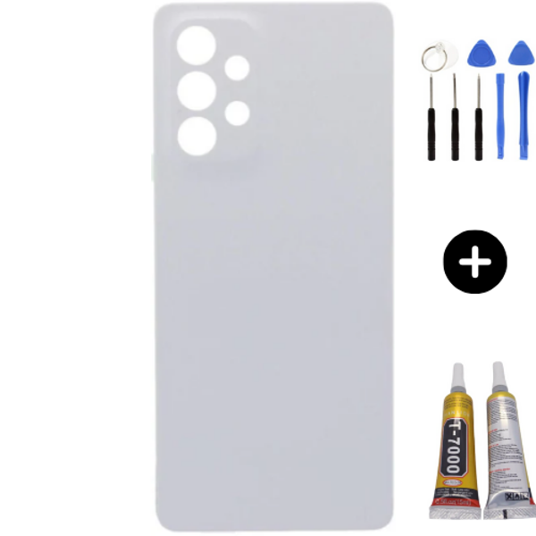 Oppo A73 5G Uyumlu Arka Pil Kapağı Beyaz + Montaj Seti - Image 1
