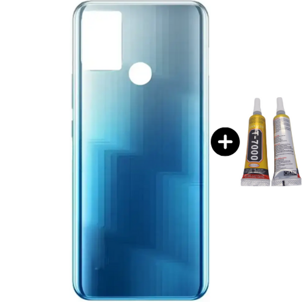 İnfinix Hot 11 Play Uyumlu Full Kasa Arka Kapak Mavi + B7000 - Image 1