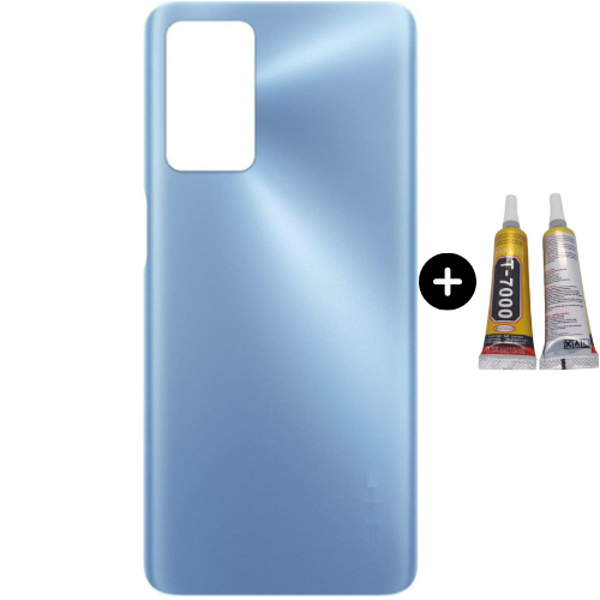 Oppo A16 Uyumlu Arka Pil Kapağı Mavi + B7000 - Image 1