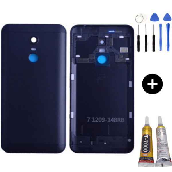 Redmi 5 Plus Uyumlu Full Kasa Arka Pil Kapağı Siyah + Montaj Seti - Image 1
