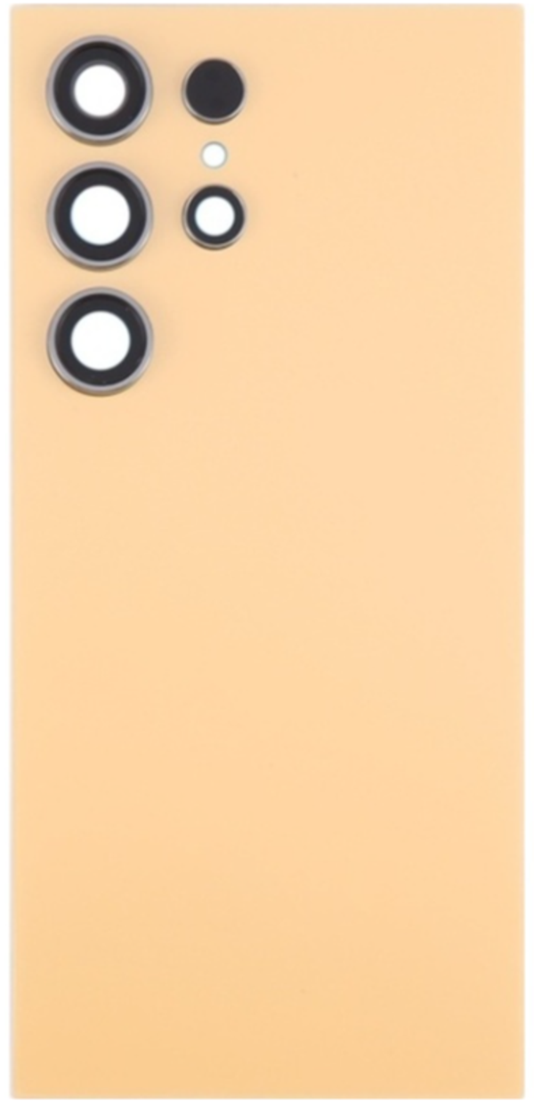 Samsung S24 Ultra SM-S926 Uyumlu Arka Pil Kapağı Sarı - Image 1