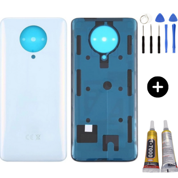 Redmi K30 Pro Uyumlu Arka Pil Kapağı Beyaz + Montaj Seti - Image 1