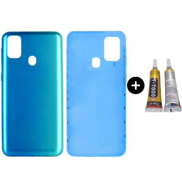 Samsung M30S SM-M307 Uyumlu Arka Pil Kapağı Mavi + B7000 - Image 1