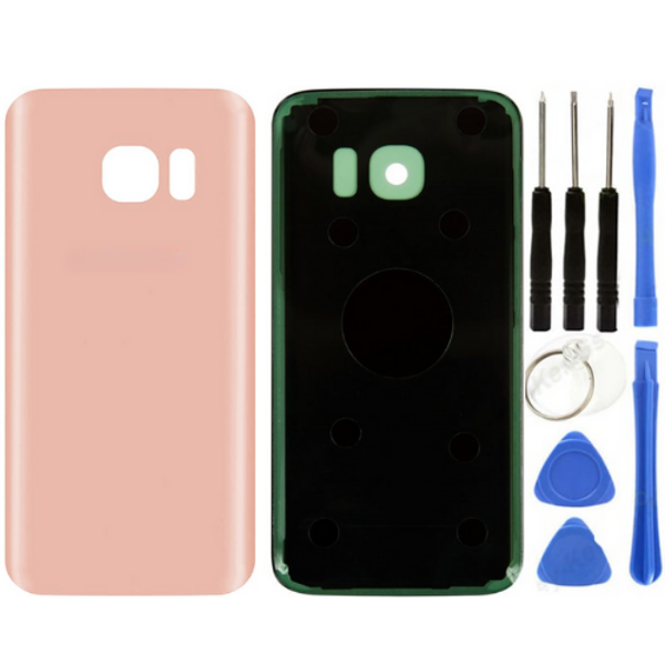 Samsung S7 SM-G930 Uyumlu Arka Pil Kapağı Rose Gold + Tamir Seti - Image 1
