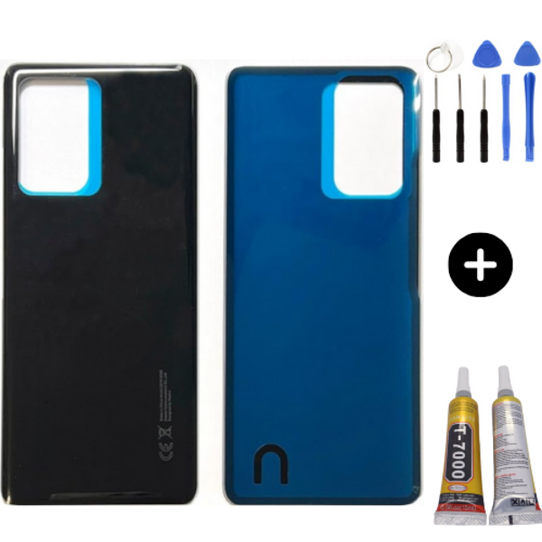 Redmi Note 12 Pro Plus 5G Uyumlu Arka Pil Kapağı Siyah + Montaj Seti - Image 1