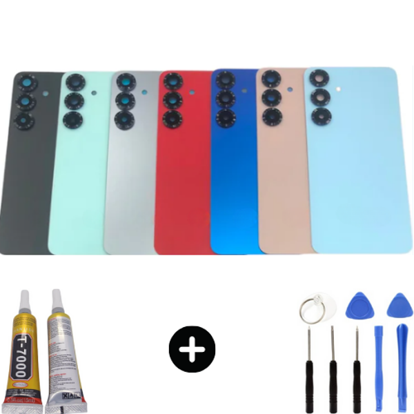 Samsung S25 Uyumlu Arka Pil Kapağı Mavi + Montaj Seti - Image 1