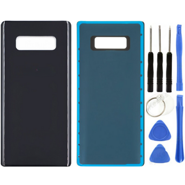 Samsung Galaxy Note 8 SM-N950F Uyumlu Arka Pil Kapağı Siyah + Tamir Seti - Image 1