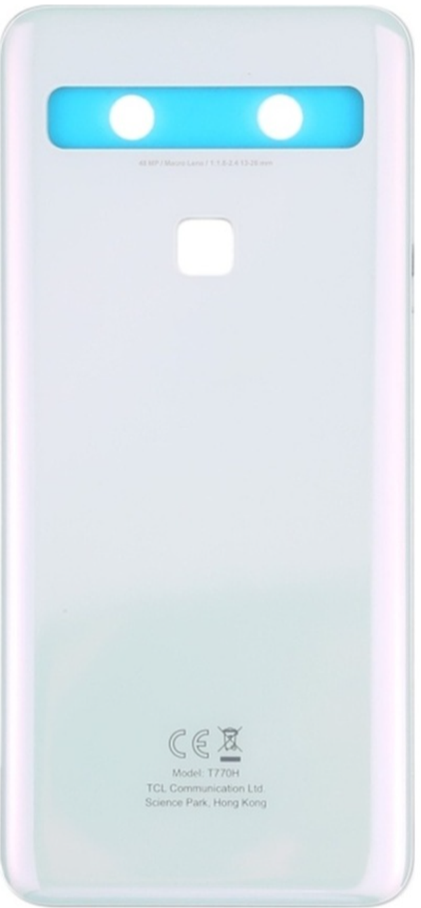 TCL 10L Uyumlu Arka Pil Kapağı Beyaz - Image 1