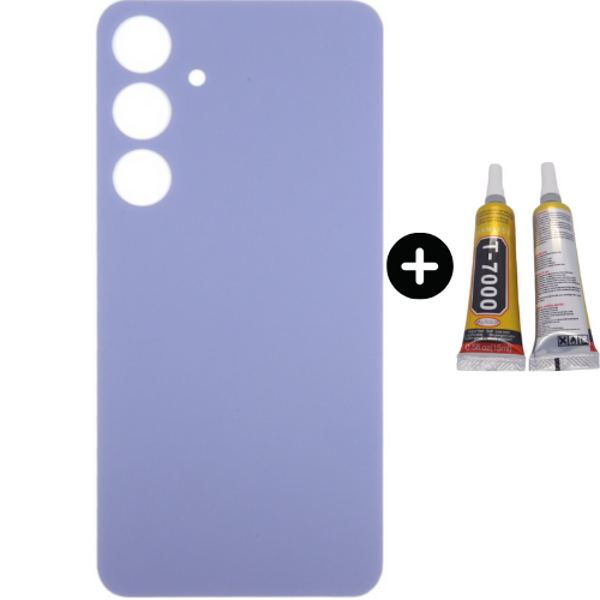 Samsung S24 Plus SM-S926 Uyumlu Arka Pil Kapağı Gri + B7000 - Image 1