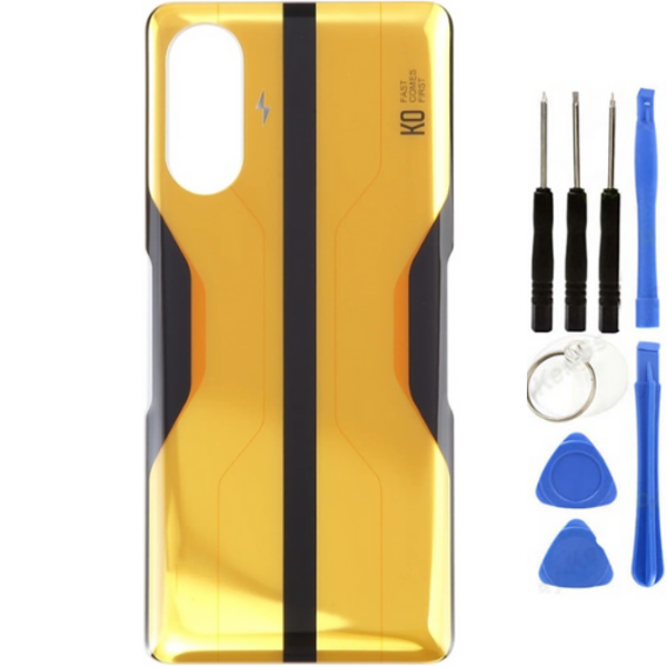 Xiaomi Poco Pocophone F3 GT Uyumlu Arka Pil Kapağı Sarı + Tamir Seti - Image 1