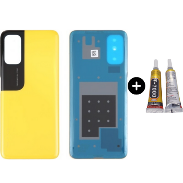 Xiaomi Poco Pocophone M3 Pro 5G Uyumlu Arka Pil Kapağı Sarı + B7000 - Image 1