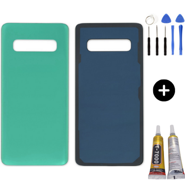 Samsung S10 SM-G973f Uyumlu Arka Pil Kapağı Yeşil + Montaj Seti - Image 1