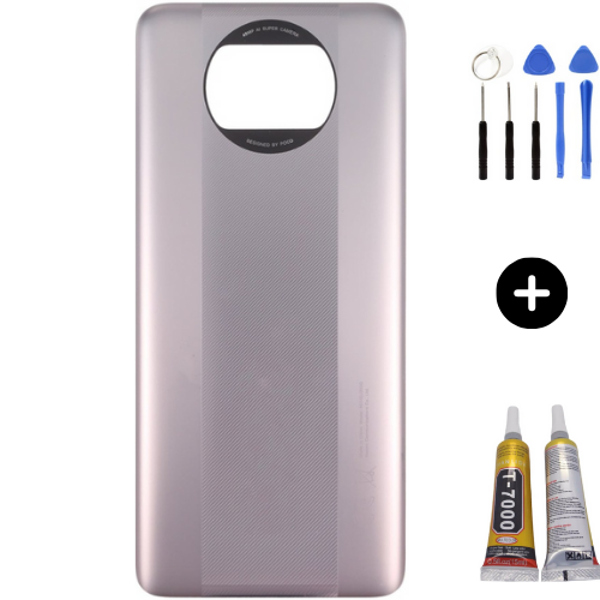 Xiaomi Poco Pocophone X3 Uyumlu Arka Pil Kapağı Gold + Montaj Seti - Image 1