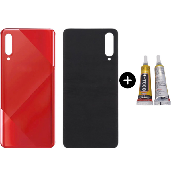 Samsung A70S SM-A707F Uyumlu Arka Pil Kapağı Kırmızı + B7000 - Image 1