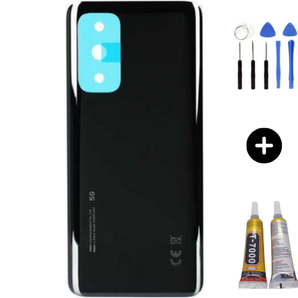 Xiaomi Mi 10T Uyumlu Arka Pil Kapağı Siyah + Montaj Seti - Image 1