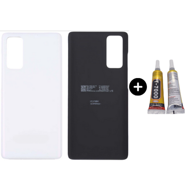 Samsung S20 FE SM-G780F Uyumlu Arka Pil Kapağı Beyaz + B7000 - Image 1