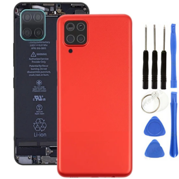 Samsung A12 SM-A215F Uyumlu Arka Pil Kapağı Kırmızı + Tamir Seti - Image 1
