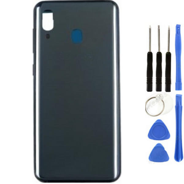 Samsung A20 SM-A205F Uyumlu Arka Pil Kapağı Siyah + Tamir Seti - Image 1