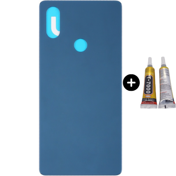Xiaomi Mi 8 SE Uyumlu Arka Pil Kapağı Mavi + B7000 - Image 1