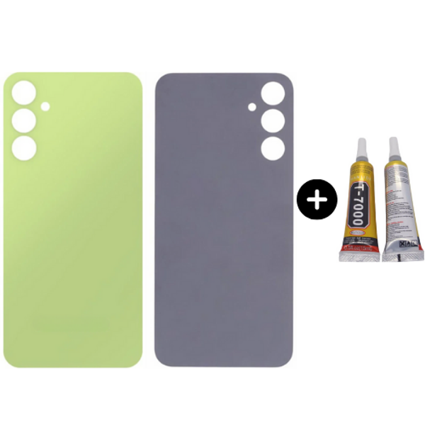 Samsung A24 SM-A245F Uyumlu Arka Pil Kapağı Sarı + B7000 - Image 1