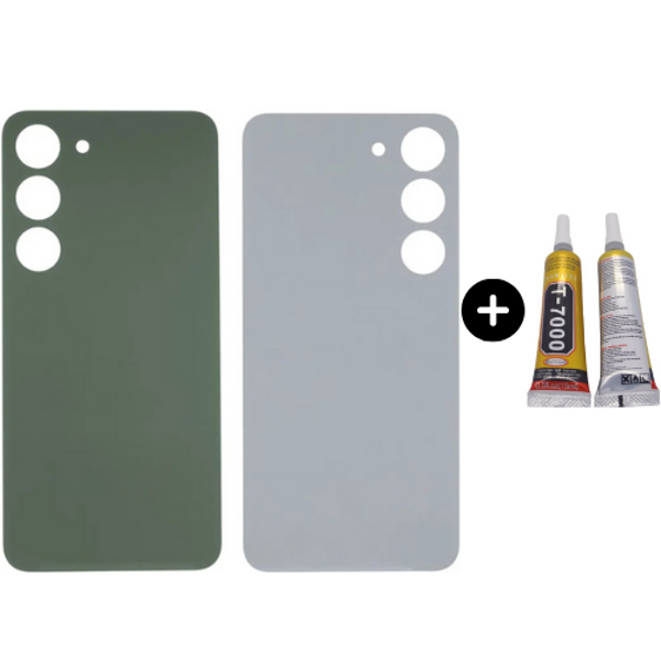 Samsung S23 Plus SM-S916 Uyumlu Arka Pil Kapağı Yeşil + B7000 - Image 1