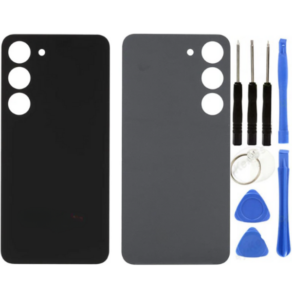 Samsung S23 Plus SM-S916 Uyumlu Arka Pil Kapağı Siyah + Tamir Seti - Image 1