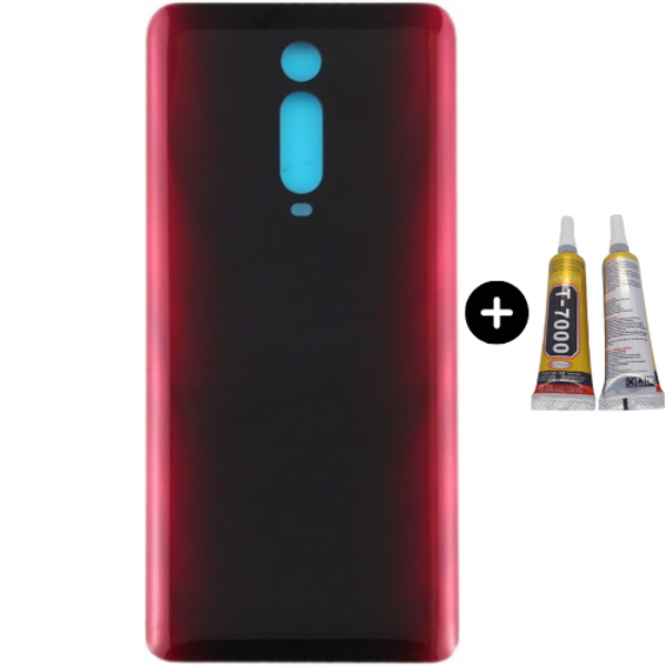 Xiaomi Mi 9T Uyumlu Arka Pil Kapağı Kırmızı + B7000 - Image 1
