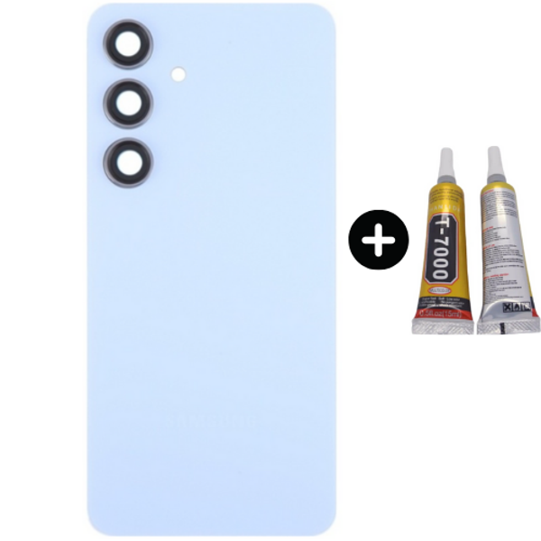 Samsung S24 SM-S921 Uyumlu Arka Pil Kapağı Mavi + B7000 - Image 1