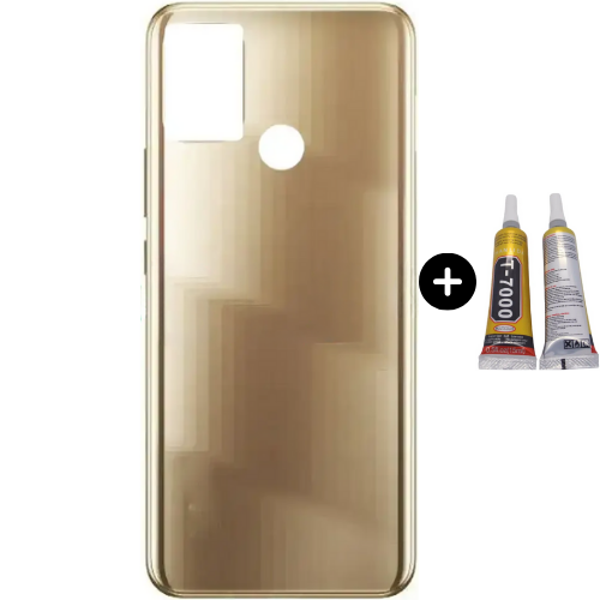 İnfinix Hot 11 Play Uyumlu Full Kasa Arka Kapak Gold + B7000 - Image 1