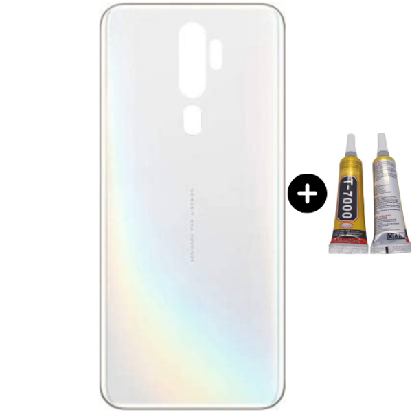 Oppo A9 2020 Uyumlu Arka Pil Kapağı Beyaz + B7000 - Image 1