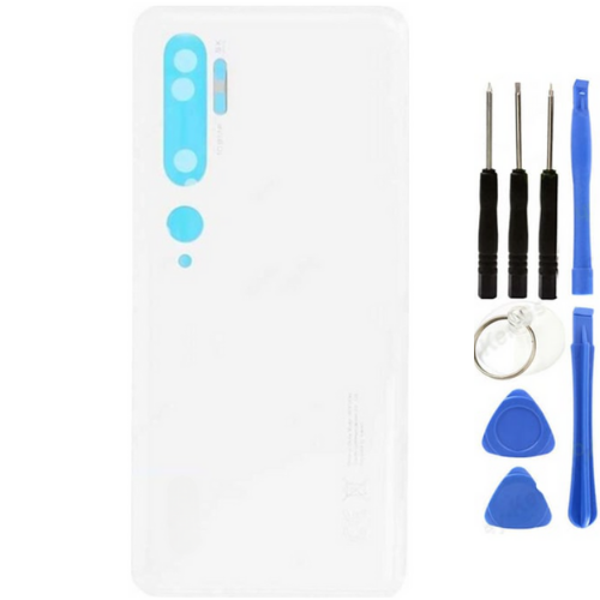 Xiaomi Mi Note 10 Uyumlu Arka Pil Kapağı Beyaz + Tamir Seti - Image 1