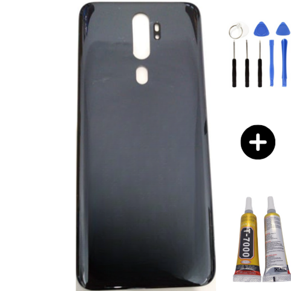 Oppo A9 2020 Uyumlu Arka Pil Kapağı Siyah + Montaj Seti - Image 1